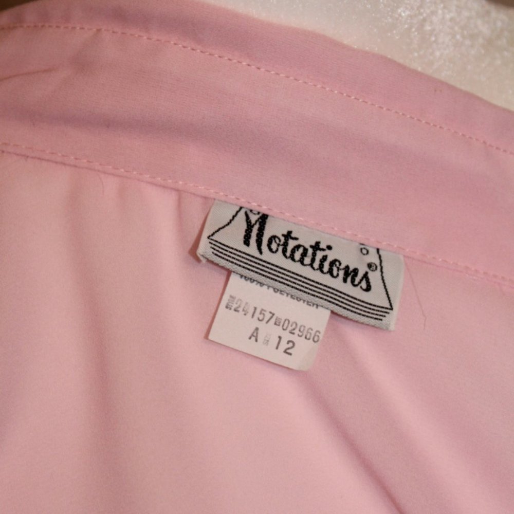 Notations Pink Button Down Blouse - image 8